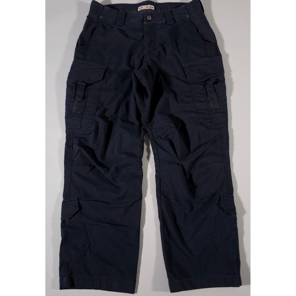 5.11 Tactical Cargo Pants Mens 32x30 Navy Blue Ripstop Work Trousers